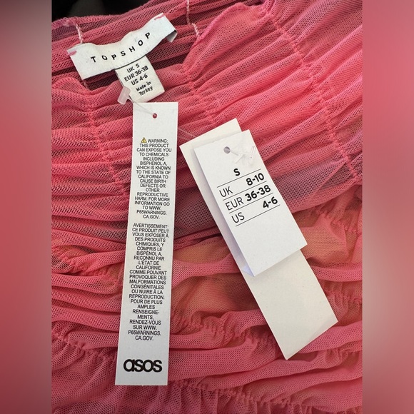 New! Asos Top Shop Pink lime green Party Club Dress Size small! - Picture 8 of 8